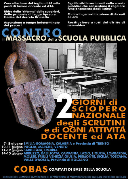 Manifesto sciopero degli scrutini