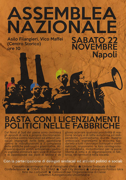 Assemblea nazionale 22 novembre a Napoli