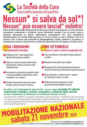 21 novembre- La società della cura