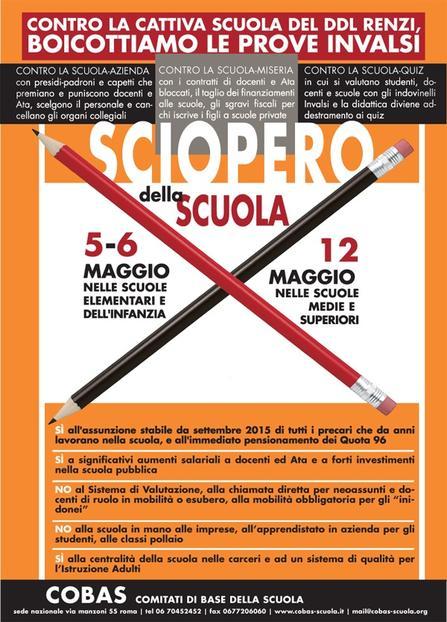 Gli scioperi della scuola a Maggio 2015