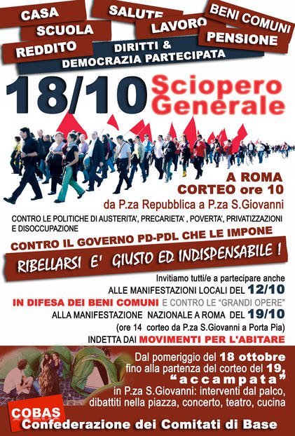 Sciopero generale 18 ottobre 2013