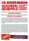 Locandina sciopero generale 14 novembre