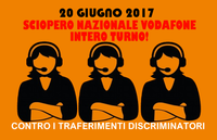 VODAFONE - 20 GIUGNO SCIOPERO NAZIONALE INTERO TURNO DI LAVORO - PRESIDI A ROMA