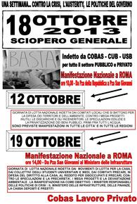 Sciopero Generale 18 Ottobre 2013